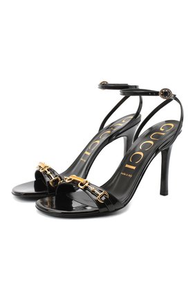Женские кожаные босоножки moorea GUCCI черного цвета по цене 58700 руб., арт. 617959/CLG00 | Фото 1 Женские кожаные босоножки moorea GUCCI черного цвета, арт. 617959/CLG00 | Фото 1