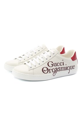 Женские кожаные кеды new ace GUCCI белого цвета по цене 55450 руб., арт. 623234/AY010 | Фото 1 Женские кожаные кеды new ace GUCCI белого цвета, арт. 623234/AY010 | Фото 1