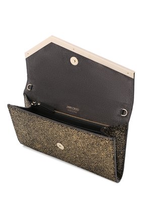 Женский клатч emmie JIMMY CHOO золотого цвета по цене 44350 руб., арт. EMMIE/ZQF | Фото 4 Женский клатч emmie JIMMY CHOO золотого цвета, арт. EMMIE/ZQF | Фото 4