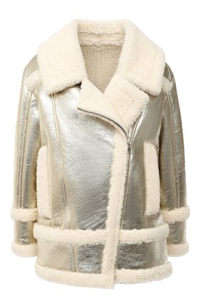 Женская дубленка BLANCHA золотого цвета по цене 199500 руб., арт. 20047/300/49/IV0RY METAL | Фото 1 Женская дубленка BLANCHA золотого цвета, арт. 20047/300/49/IV0RY METAL | Фото 1