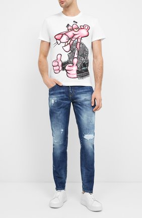 Мужская хлопковая футболка DOM REBEL белого цвета по цене 14500 руб., арт. MIN0U/T-SHIRT | Фото 2 Мужская хлопковая футболка DOM REBEL белого цвета, арт. MIN0U/T-SHIRT | Фото 2