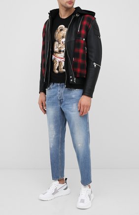 Мужская хлопковая футболка DOM REBEL черного цвета по цене 14500 руб., арт. SNAP/T-SHIRT/25SW | Фото 2 Мужская хлопковая футболка DOM REBEL черного цвета, арт. SNAP/T-SHIRT/25SW | Фото 2