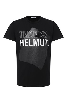 Мужская хлопковая футболка HELMUT LANG черного цвета по цене 19950 руб., арт. K05DM514 | Фото 1 Мужская хлопковая футболка HELMUT LANG черного цвета, арт. K05DM514 | Фото 1