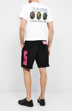 Мужские хлопковые шорты BAPE черного цвета по цене 14500 руб., арт. 1F20153035 | Фото 2 Мужские хлопковые шорты BAPE черного цвета, арт. 1F20153035 | Фото 2