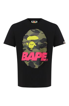 Мужская хлопковая футболка BAPE черного цвета по цене 6995 руб., арт. 1F20110096 | Фото 1 Мужская хлопковая футболка BAPE черного цвета, арт. 1F20110096 | Фото 1