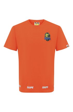 Мужская хлопковая футболка BAPE оранжевого цвета по цене 6995 руб., арт. 1F20110095 | Фото 1 Мужская хлопковая футболка BAPE оранжевого цвета, арт. 1F20110095 | Фото 1