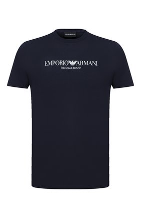 Мужская хлопковая футболка EMPORIO ARMANI темно-синего цвета по цене 7995 руб., арт. 8N1T61/1J00Z | Фото 1 Мужская хлопковая футболка EMPORIO ARMANI темно-синего цвета, арт. 8N1T61/1J00Z | Фото 1