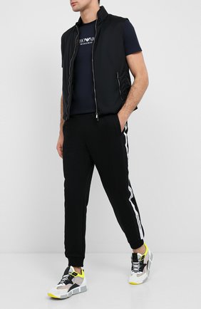 Мужская хлопковая футболка EMPORIO ARMANI темно-синего цвета по цене 7995 руб., арт. 8N1T61/1J00Z | Фото 2 Мужская хлопковая футболка EMPORIO ARMANI темно-синего цвета, арт. 8N1T61/1J00Z | Фото 2