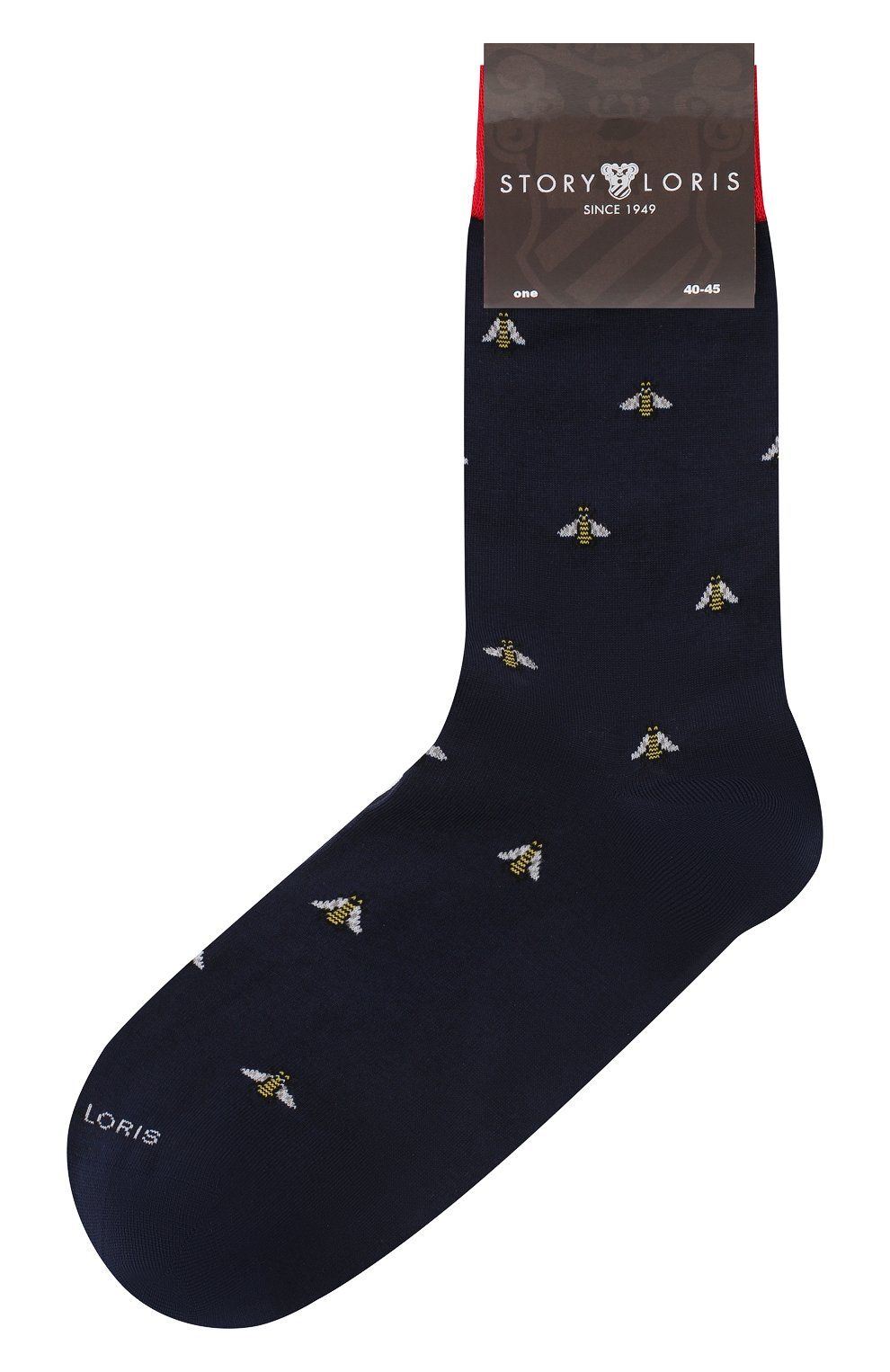 Мужские хлопковые носки STORY LORIS темно-синего ц�вета, арт. 5845 | Фото 1 (Кросс-КТ: бельё; Материал внешний: Хлопок)