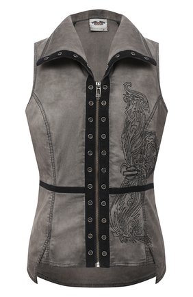 Женский хлопковый жилет genuine motorclothes HARLEY-DAVIDSON серого цвета по цене 15000 руб., арт. 96105-16VW | Фото 1 Женский хлопковый жилет genuine motorclothes HARLEY-DAVIDSON серого цвета, арт. 96105-16VW | Фото 1