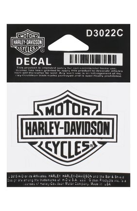 Мужская наклейка HARLEY-DAVIDSON черно-белого цвета по цене 380 руб., арт. D3022C | Фото 1 Мужская наклейка HARLEY-DAVIDSON черно-белого цвета, арт. D3022C | Фото 1