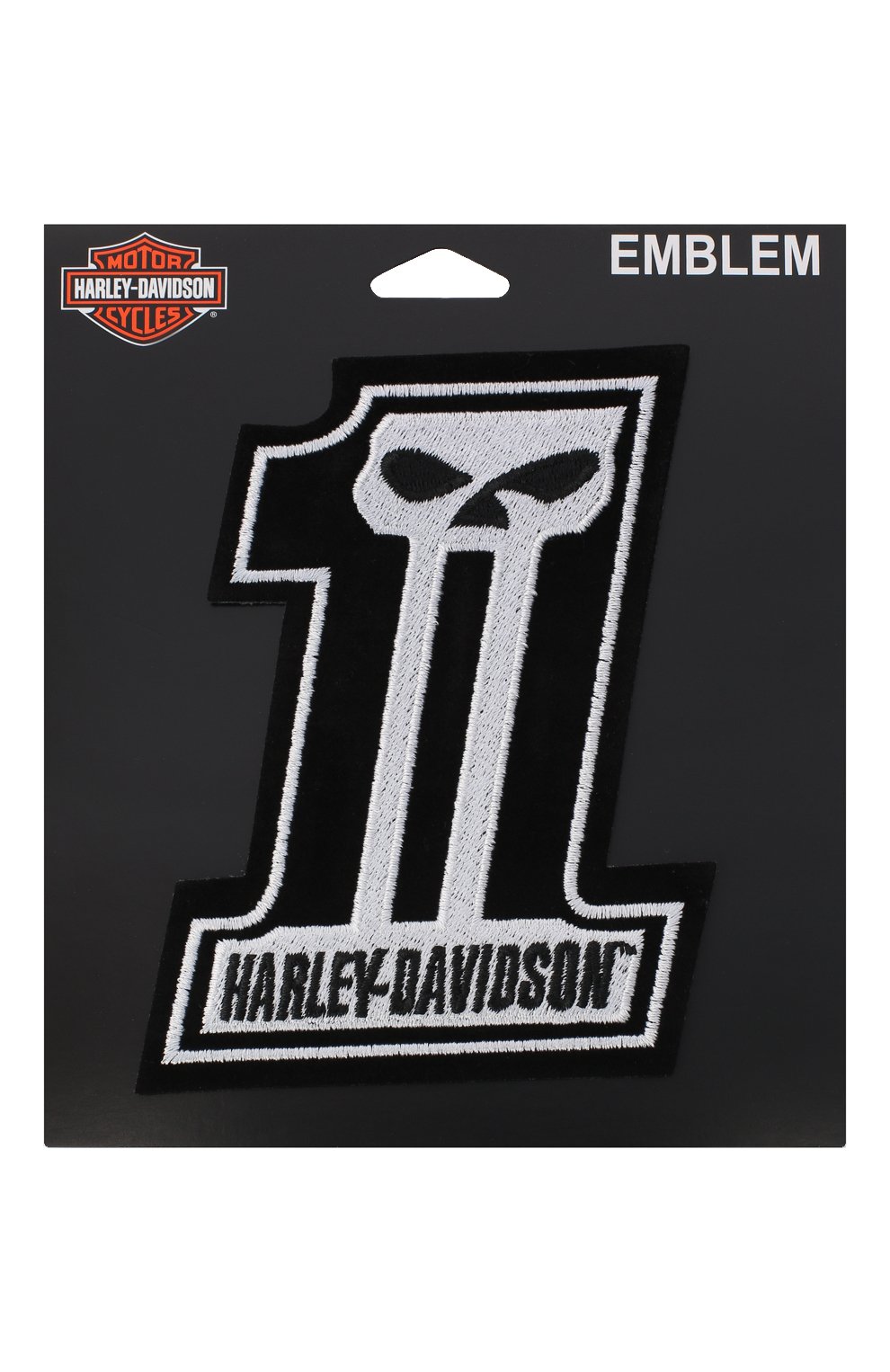 Мужская нашивка HARLEY-DAVIDSON черно-белого цвета, арт. EM718302 | Фото 1 (Материал: Текстиль, Синтетический материал, Хлопок; Кросс-КТ: другое)