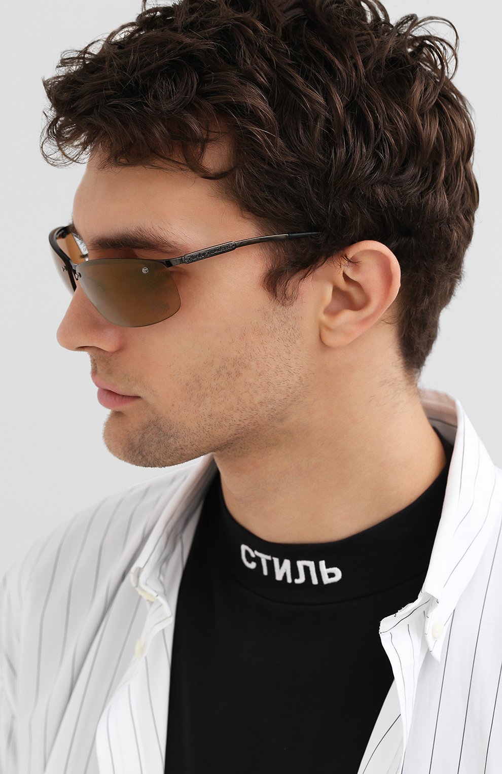 Мужские солнцезащитные очки HARLEY-DAVIDSON коричневого цвета, арт. HD700 | Фото 2 (Кросс-КТ: С/з-мужское; Тип очков: С/з; Очки форма: Прямоугольные; Оптика Гендер: оптика-мужское)