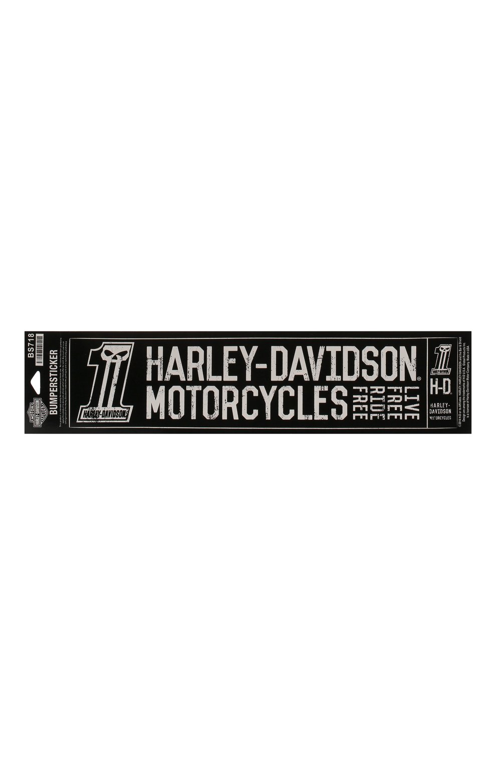 Мужская наклейка HARLEY-DAVIDSON черно-белого цвета, арт. BS718 | Фото 1 (Материал: Синтетический материал; Кросс-КТ: другое)