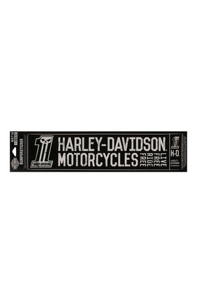 Мужская наклейка HARLEY-DAVIDSON черно-белого цвета, арт. BS718 | Фото 1 (Материал: Синтетический материал; Кросс-КТ: другое)