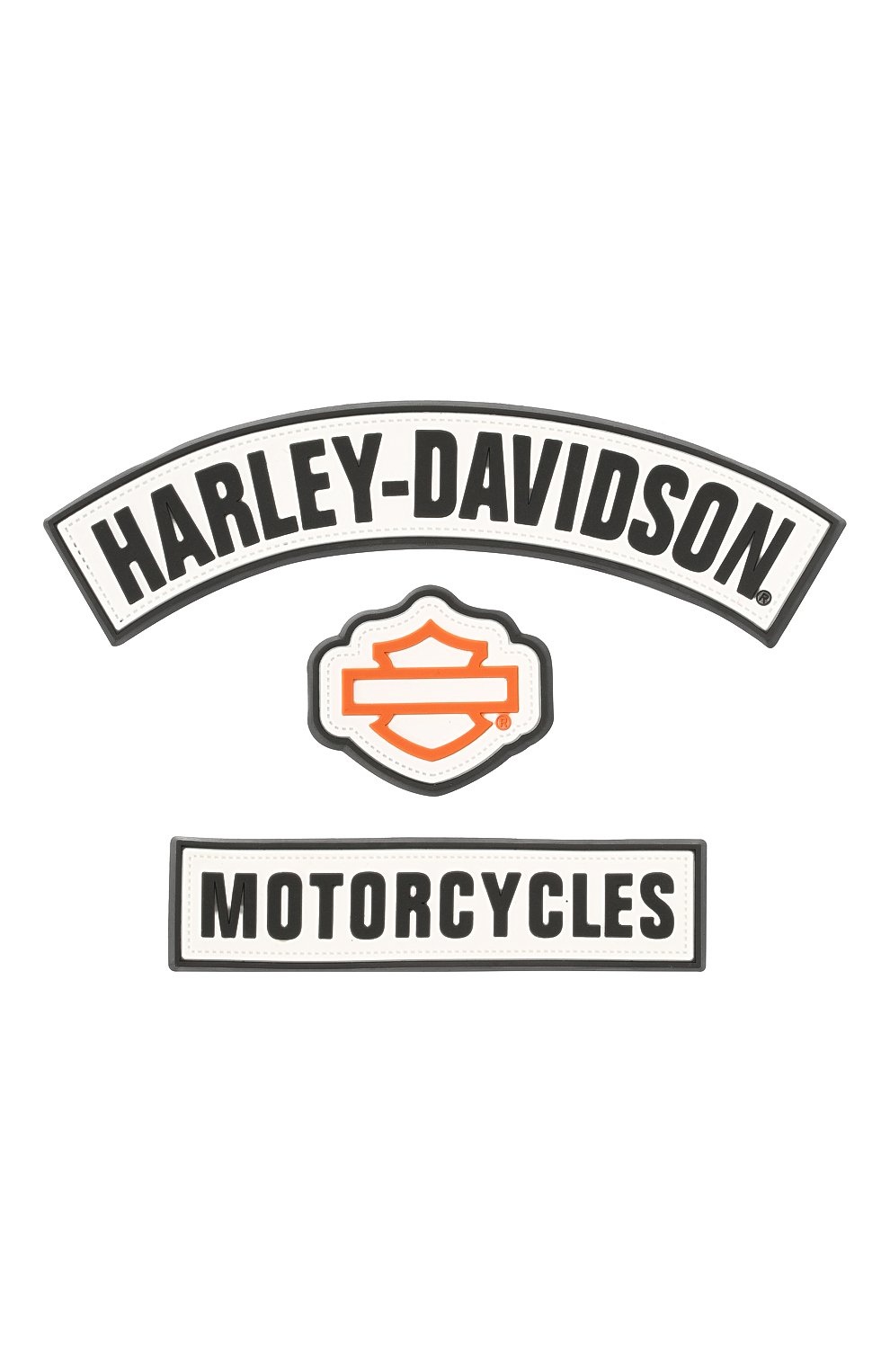 Мужская набор из трех наклеек HARLEY-DAVIDSON черно-белого цвета, арт. DC158662 | Фото 1 (Материал: Синтетический материал; Кросс-КТ: другое)