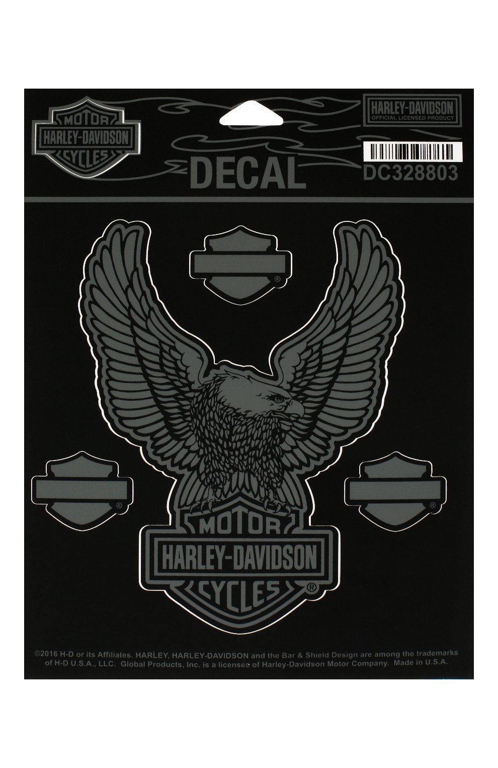 Мужская наклейка HARLEY-DAVIDSON серого цвета, арт. DC328803 | Фото 1 (Материал: Синтетический материал; Кросс-КТ: другое)