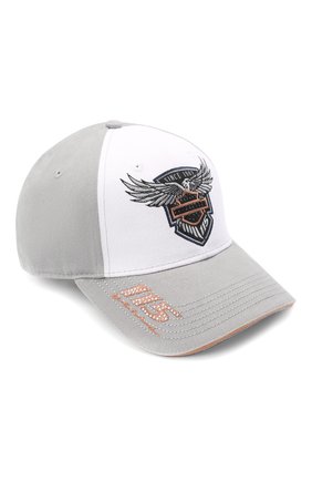 Мужской хлопковая бейсболка HARLEY-DAVIDSON серого цвета по цене 4060 руб., арт. BCC25963 | Фото 1 Мужской хлопковая бейсболка HARLEY-DAVIDSON серого цвета, арт. BCC25963 | Фото 1 (Материал: Текстиль, Хлопок)