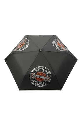 Мужской складной зонт HARLEY-DAVIDSON черного цвета, арт. UMB469301 | Фото 1 (Материал: Текстиль, Синтетический материал)