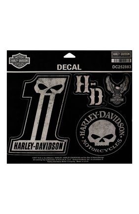Мужская набор из шести наклеек HARLEY-DAVIDSON черно-белого цвета по цене 1580 руб., арт. DC252883 | Фото 1 Мужская набор из шести наклеек HARLEY-DAVIDSON черно-белого цвета, арт. DC252883 | Фото 1 (Кросс-КТ: другое; Материал: Синтетический материал)