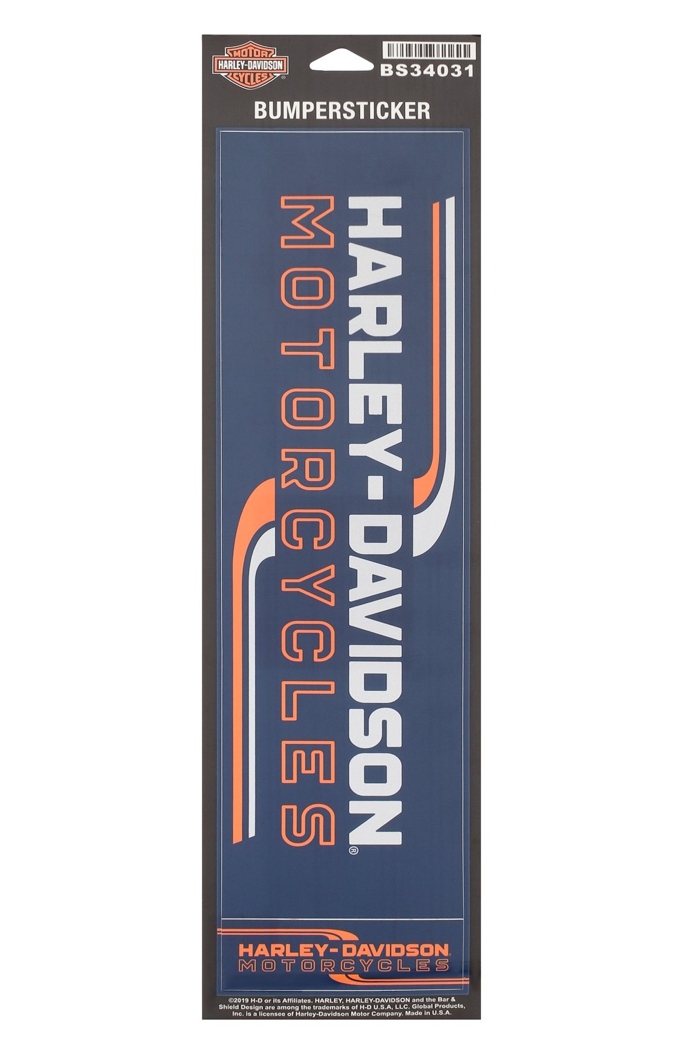 Мужская наклейка HARLEY-DAVIDSON синего цвета, арт. BS34031 | Фото 1 (Материал: Синтетический материал; Кросс-КТ: другое)