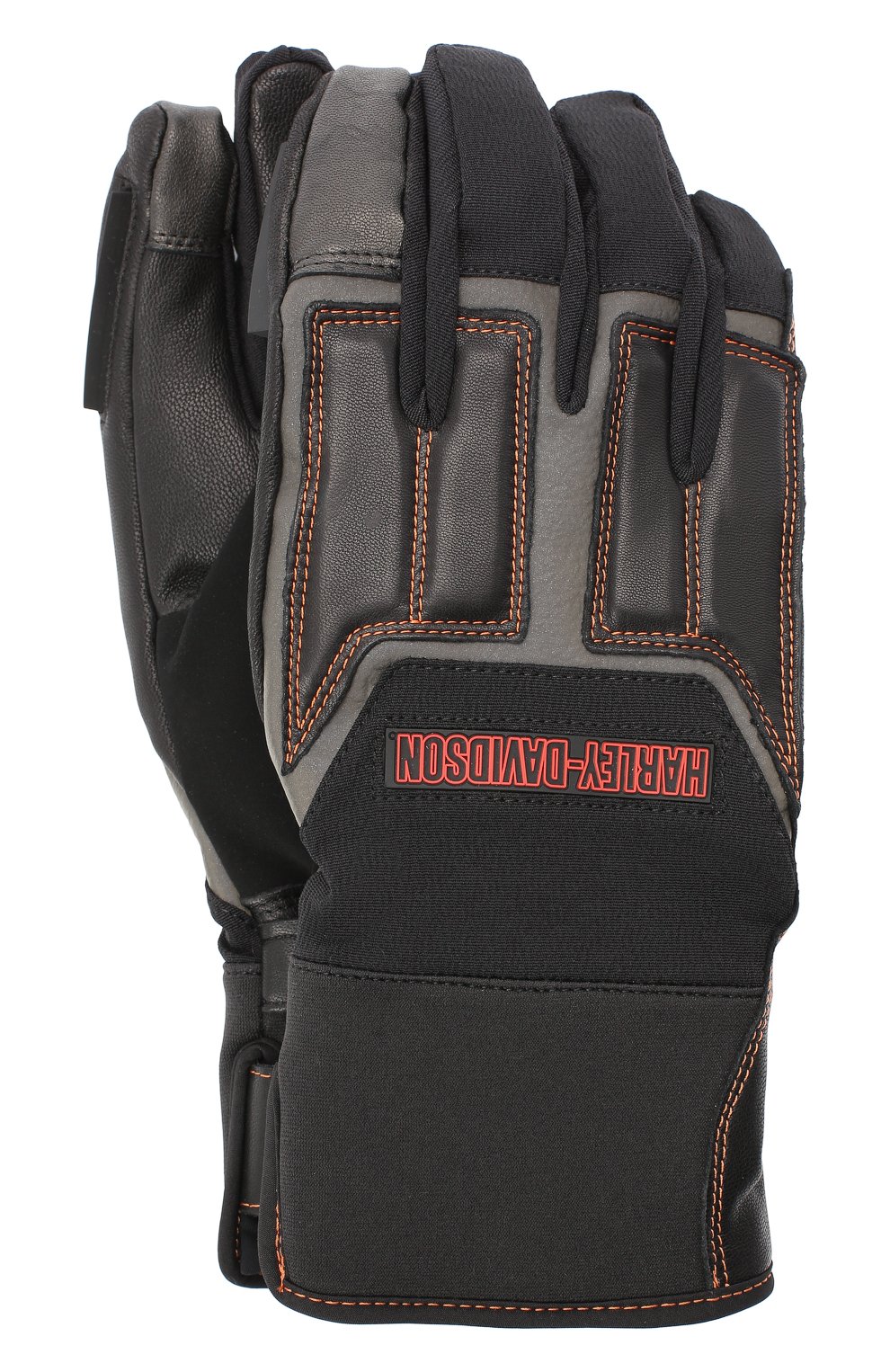 Мужские комбинированные перчатки genuine motorclothes HARLEY-DAVIDSON черного цвета, арт. 98118-20VM | Фото 1