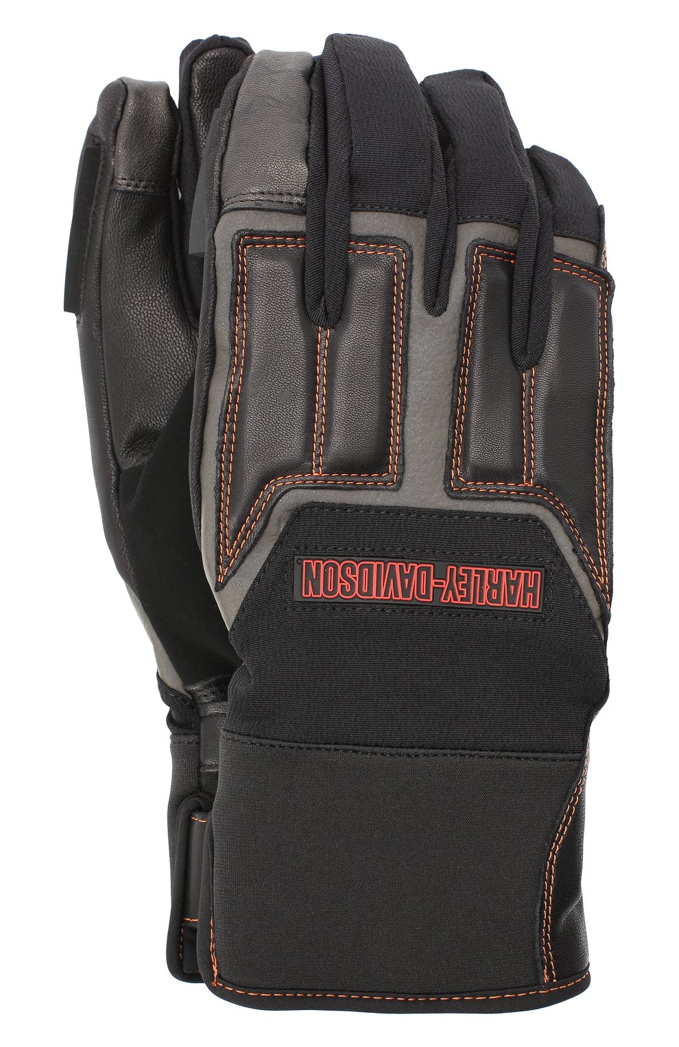 Мужские комбинированные перчатки genuine motorclothes HARLEY-DAVIDSON черного цвета, арт. 98118-20VM | Фото 1 (Материал: Текстиль; Кросс-КТ: Спорт)