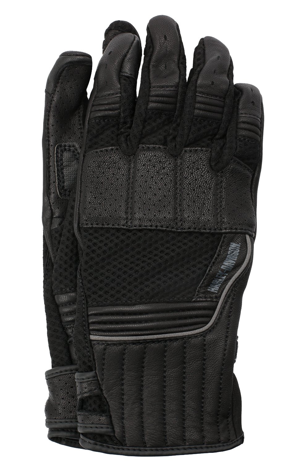 Мужские комбинированные перчатки genuine motorclothes HARLEY-DAVIDSON черного цвета, арт. 98153-20VM | Фото 1 (Материал: Текстиль; Кросс-КТ: Спорт)