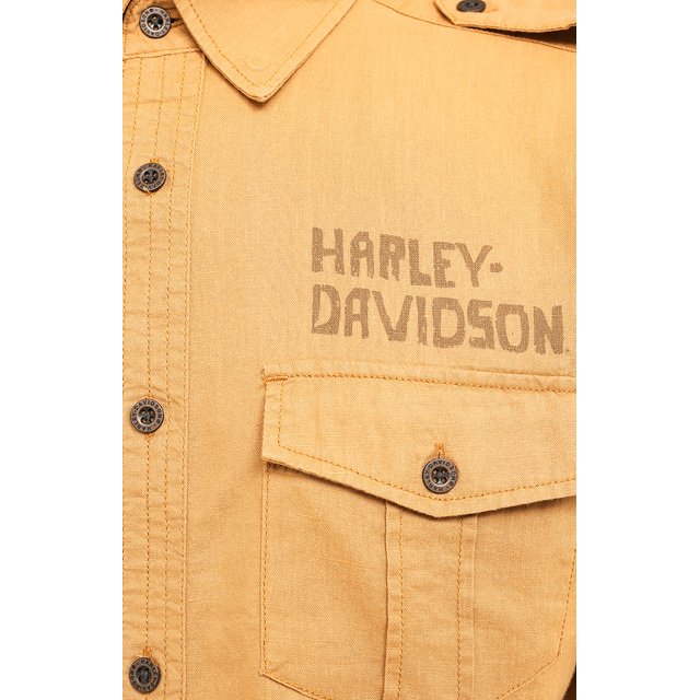 фото Рубашка из хлопка и льна black label harley-davidson