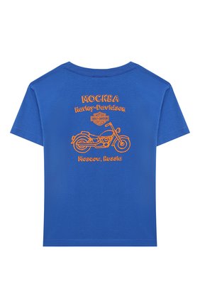 Детская хлопковая футболка HARLEY-DAVIDSON синего цвета по цене 2780 руб., арт. 30297496 | Фото 2 Детская хлопковая футболка HARLEY-DAVIDSON синего цвета, арт. 30297496 | Фото 2
