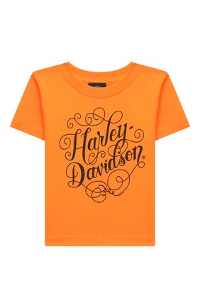 Детская хлопковая футболка HARLEY-DAVIDSON оранжевого цвета по цене 2780 руб., арт. 30297499 | Фото 1 Детская хлопковая футболка HARLEY-DAVIDSON оранжевого цвета, арт. 30297499 | Фото 1