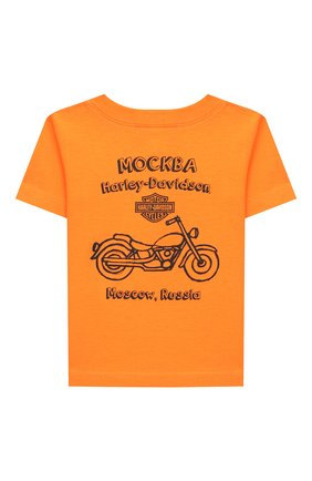 Детская хлопковая футболка HARLEY-DAVIDSON оранжевого цвета по цене 2780 руб., арт. 30297499 | Фото 2 Детская хлопковая футболка HARLEY-DAVIDSON оранжевого цвета, арт. 30297499 | Фото 2