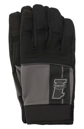 Мужские комбинированные перчатки genuine motorclothes HARLEY-DAVIDSON черного цвета, арт. 98384-19VM | Фото 1 (Материал: Текстиль; Кросс-КТ: Спорт)