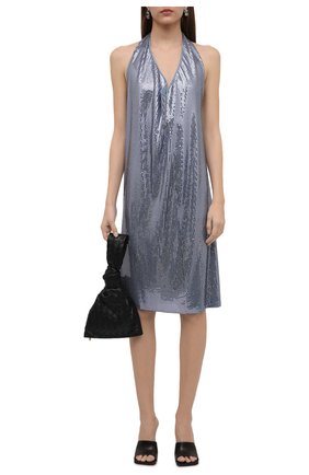 Женское платье из вискозы BOTTEGA VENETA голубого цвета по цене 344000 руб., арт. 620392/VKSI0 | Фото 2 Женское платье из вискозы BOTTEGA VENETA голубого цвета, арт. 620392/VKSI0 | Фото 2