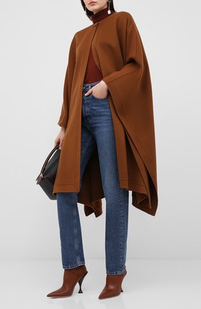 Женская кашемировое пончо LORO PIANA коричневого цвета по цене 567500 руб., арт. FAL2219 | Фото 2 Женская кашемировое пончо LORO PIANA коричневого цвета, арт. FAL2219 | Фото 2