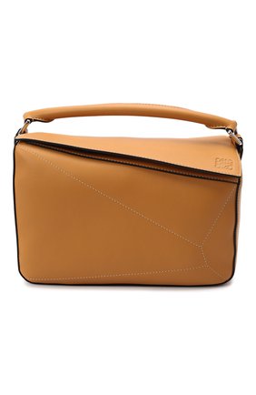 Женская сумка puzzle LOEWE бежевого цвета, арт. 326.77AC41 | Фото 1 (Материал: Натуральная кожа; Сумки-технические: Сумки через плечо, Сумки top-handle; Размер: medium)
