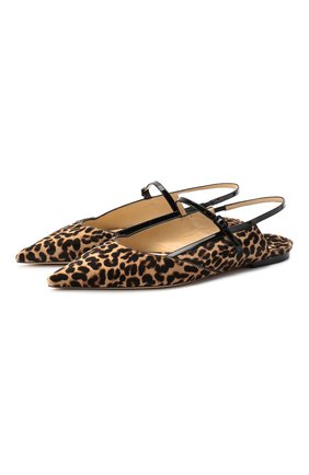 Женские кожаные балетки ree JIMMY CHOO бежевого цвета по цене 49950 руб., арт. REE FLAT/LPT | Фото 1 Женские кожаные балетки ree JIMMY CHOO бежевого цвета, арт. REE FLAT/LPT | Фото 1
