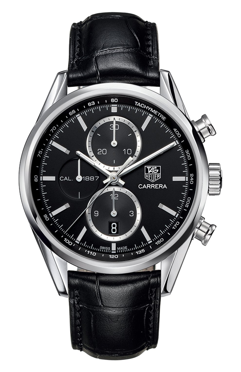 Мужские часы caliber 1887 TAG HEUER черного цвета, арт. CAR2110.FC6266 | Фото 1