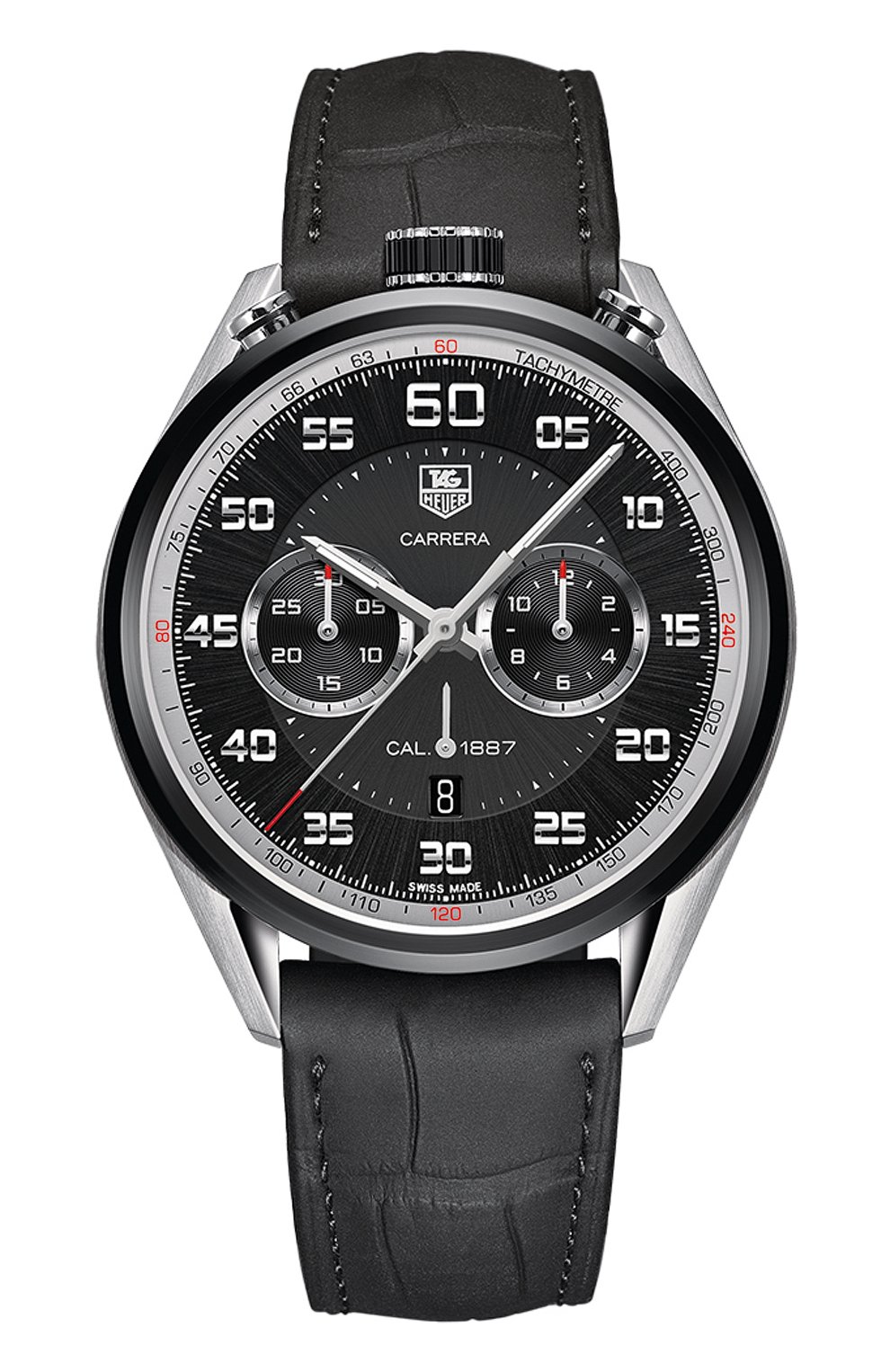 Мужские часы caliber 1887 TAG HEUER черного цвета, арт. CAR2C12.FC6327 | Фото 1