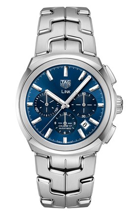 Мужские часы link caliber 17 TAG HEUER бесцветного цвета по цене 475000 руб., арт. CBC2112.BA0603 | Фото 1 Мужские часы link caliber 17 TAG HEUER бесцветного цвета, арт. CBC2112.BA0603 | Фото 1 (Механизм: Автомат; Материал корпуса: Сталь; Цвет циферблата: Синий)