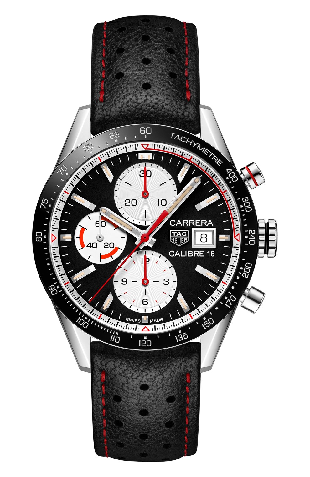 Мужские часы carrera TAG HEUER бесцветного цвета, арт. CV201AP.FC6429 | Фото 1 (Механизм: Автомат; Материал корпуса: Сталь; Цвет циферблата: Чёрный)
