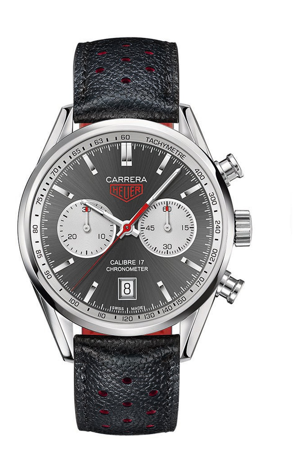 Мужские часы calibre 17 TAG HEUER серого цвета, арт. CV5110.FC6310 | Фото 1