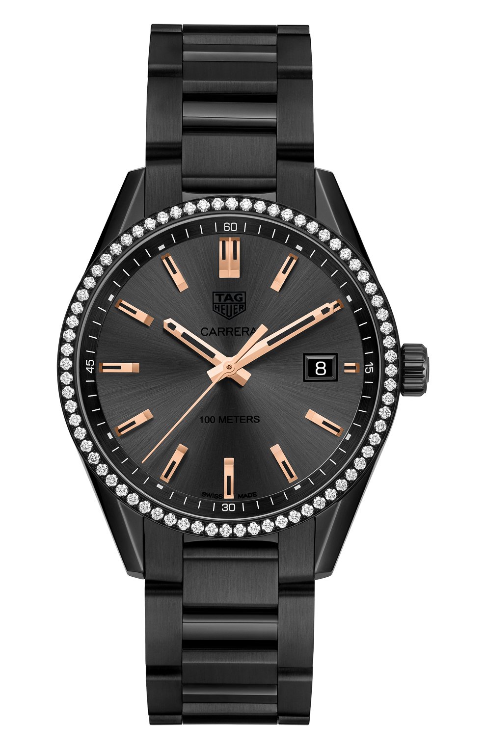 Женские часы TAG HEUER черного цвета, арт. WAR1115.BA0602 | Фото 1