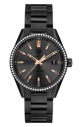 Женские часы TAG HEUER черного цвета по цене 324000 руб., арт. WAR1115.BA0602 | Фото 1 Женские часы TAG HEUER черного цвета, арт. WAR1115.BA0602 | Фото 1