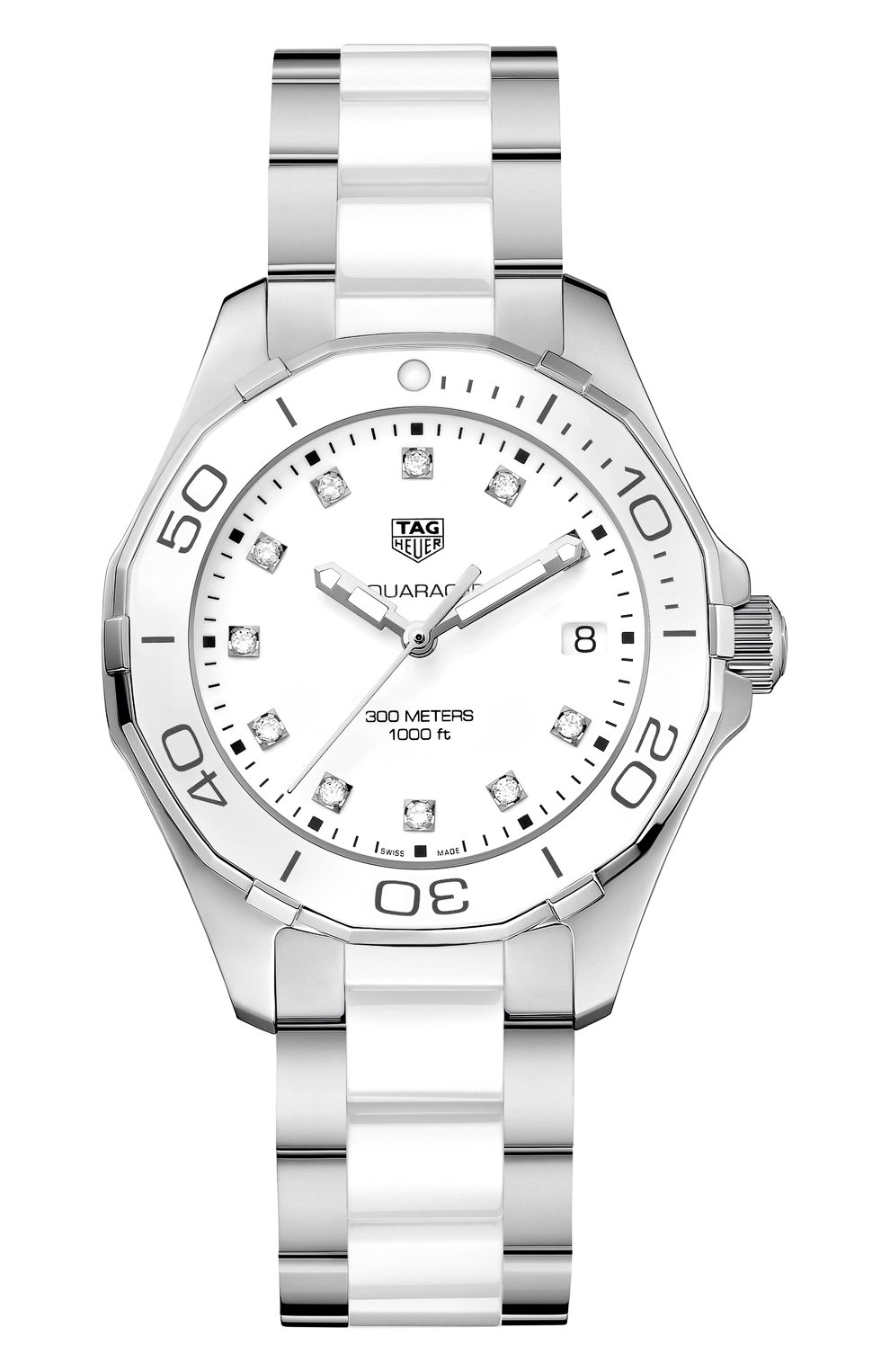 Женские часы TAG HEUER белого цвета, арт. WAY131D.BA0914 | Фото 1