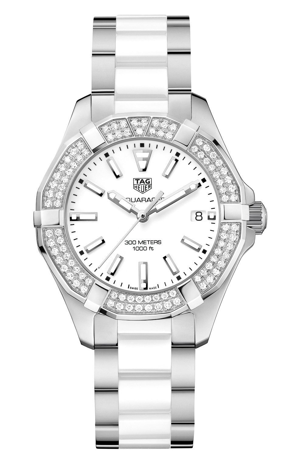 Женские часы TAG HEUER белого цвета, арт. WAY131F.BA0914 | Фото 1