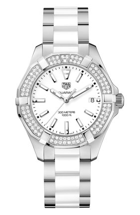 Женские часы TAG HEUER белого цвета по цене 215000 руб., арт. WAY131F.BA0914 | Фото 1 Женские часы TAG HEUER белого цвета, арт. WAY131F.BA0914 | Фото 1