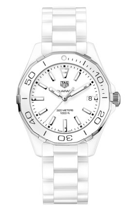 Женские часы aquaracer 35 TAG HEUER белого цвета по цене 178000 руб., арт. WAY1391.BH0717 | Фото 1 Женские часы aquaracer 35 TAG HEUER белого цвета, арт. WAY1391.BH0717 | Фото 1