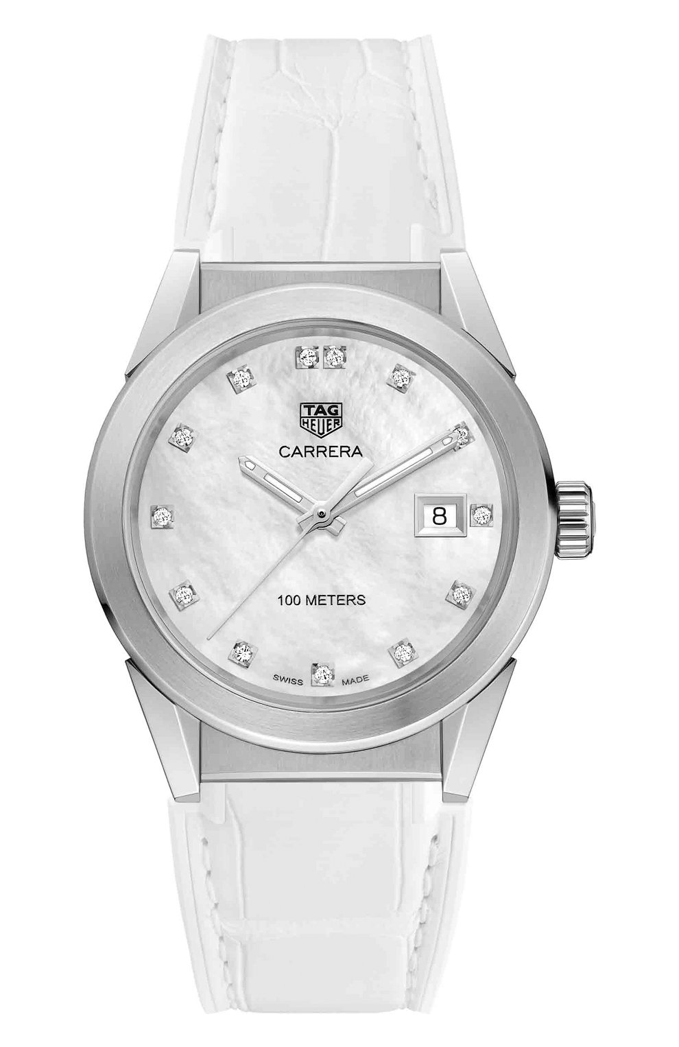 Женские часы carrera quartz TAG HEUER перламутрового цвета, арт. WBG1312.FC6412 | Фото 1
