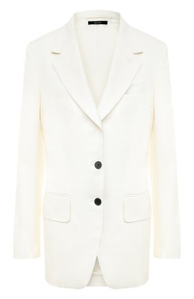 Женский шелковый жакет TOM FORD белого цвета по цене 378500 руб., арт. GI2736-FAX672 | Фото 1 Женский шелковый жакет TOM FORD белого цвета, арт. GI2736-FAX672 | Фото 1